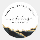 黒と金ゴールドの色 ラウンドシール (正面)