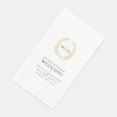 黒と金ゴールドの葉楕円形リースアー結婚ト (コーナー)