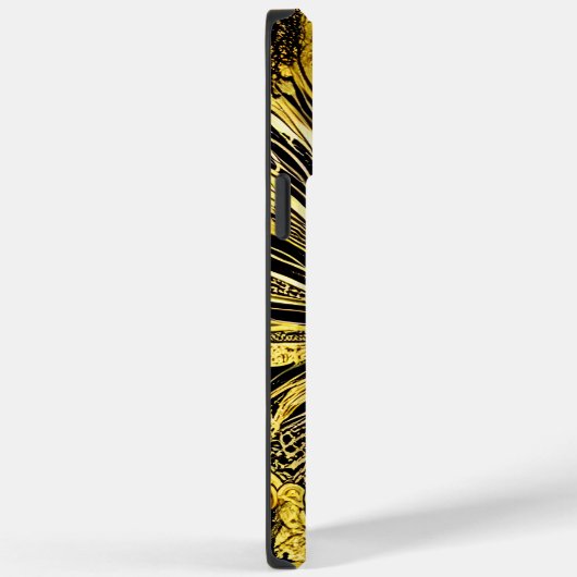 黒と金ゴールドの蝶パーソナライズされたの名前 Case-Mate iPhoneケース (裏面 / 右)