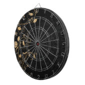 黒と金ゴールドの装飾 ダーツボード (正面右)