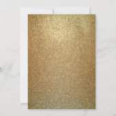 黒と金ゴールドの誕生日サンキューカード 招待状 (裏面)