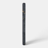 黒と金ゴールドの贅沢な大理石テクスチャ SAMSUNG GALAXYケース (左側面)