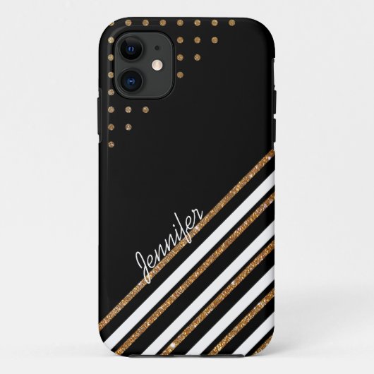 黒と金ゴールドの輝カスタムきiPhone 5s ケース Case-Mate iPhoneケース (裏面)