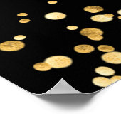 黒と金ゴールドの退職パーティーのサイン、退職 ポスター (角)