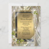 黒と金ゴールドの退職パーティー 招待状 (裏面)