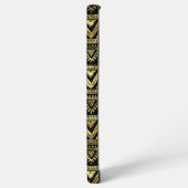 黒と金ゴールドの部族の幾何学的パターン SAMSUNG GALAXYケース (左側面)