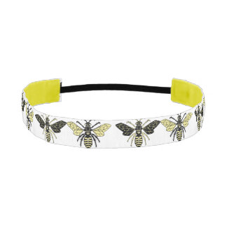 黒と金ゴールドの鉢巻 アスレチックヘッドバンド