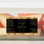 黒と金ゴールドの防水性化粧品用ドロッパーボトル ラベル (貼付)