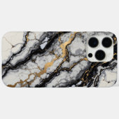 黒と金ゴールドの電話ケース大理石デザイン Case-Mate iPhoneケース (裏面 (横))