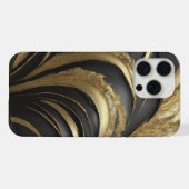 黒と金ゴールドの電話ケース iPhoneケース (裏面横)