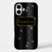 黒と金ゴールドの魅力的なアートデコダイヤモンド Case-Mate iPhoneケース (裏面)