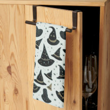 黒と金ゴールドの魔女の帽子の星グリーンハロウィン