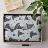 黒と金ゴールドの魔女の帽子の星グリーンハロウィン 薄葉紙 (ギフト)