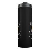 黒と金ゴールドの40モダン歳の誕生日を台本にする タンブラー (正面)