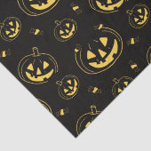 黒と金ゴールドのJack-O'ランタンブラックハロウィーン 薄葉紙 (詳細)