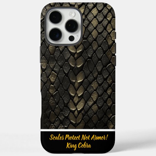 黒と金ゴールドのSnakePattern Case-Mate iPhoneケース (裏面)