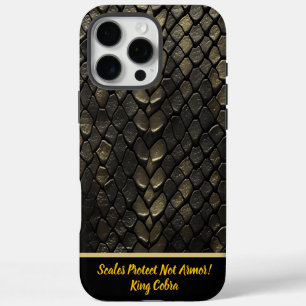 黒と金ゴールドのSnakePattern iPhone 16 Pro Maxケース