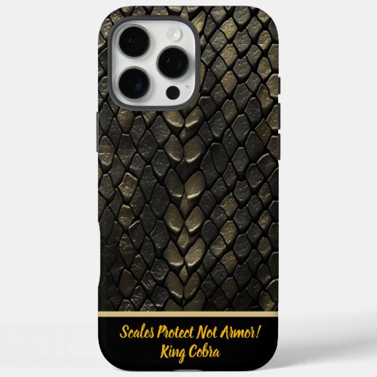 黒と金ゴールドのSnakePattern Case-Mate iPhoneケース (裏面)