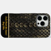 黒と金ゴールドのSnakePattern Case-Mate iPhoneケース (裏面 (横))