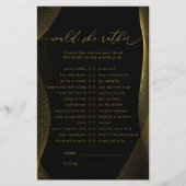 黒と金ゴールドは彼女はむしろブライダルシャワーゲーム (正面)