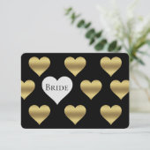 黒と金ゴールドは私のブライドメイドMOHカードになる 招待状 (スタンド正面)