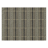 黒と金ゴールドアフリカの泥の布プリント テーブルクロス (正面(横))