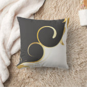 黒と金ゴールドアメリカのMoJo枕 クッション (ブランケット)