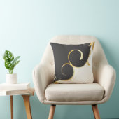 黒と金ゴールドアメリカのMoJo枕 クッション (椅子)