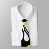 黒と金ゴールドアルコールインク大理石テクスチャ ネクタイ (タイ)