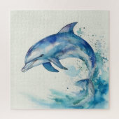 黒と金ゴールドアールデコフラワースクエア ジグソーパズル (縦)