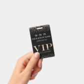 黒と金ゴールドイベントVIPパス バッジ (手持ち)