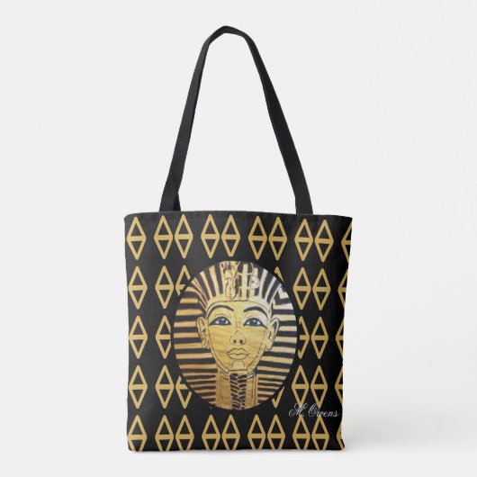 黒と金ゴールドエジプトスタイルトートバッグ トートバッグ (裏面)
