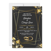 黒と金ゴールドエレガントな結婚式