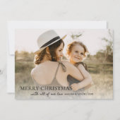 黒と金ゴールドエレガントのスノーフレーク・クリスマス シーズンカード (正面)