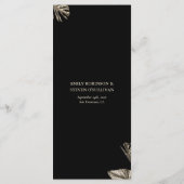 黒と金ゴールドエレガントのボ結婚タニカル メニュー (裏面)