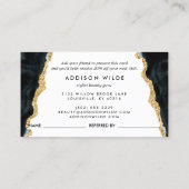 黒と金ゴールドエレガントの色 紹介カード (裏面)