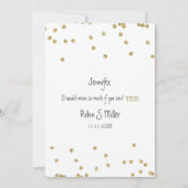 黒と金ゴールドエレガントは私の花嫁の付き添いになるの？ 招待状 (裏面)