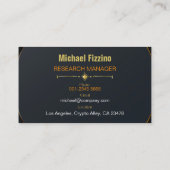 黒と金ゴールドエレガントはbitcoinとethを受け入れる 名刺 (裏面)