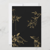 黒と金ゴールドエレガントハローウィンパーティ 招待状 (裏面)