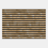 黒と金ゴールドエレガントビーをテーマにした ラッピングペーパーシート (正面3)