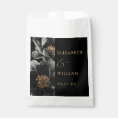 黒と金ゴールドエレガントフローラ結婚ズ フェイバーバッグ (正面)
