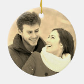 黒と金ゴールドエレガントヴィンテージ両面 セラミックオーナメント (裏面)