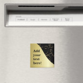 黒と金ゴールドカスタマイズIt マグネット (インサイチュ (食洗機))