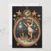 黒と金ゴールドカスタムのヴィンテージ シーズンカード (正面)