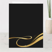 黒と金ゴールドカスタムの写真エレガント誕生日カード カード (裏面)
