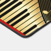 黒と金ゴールドキーボード デスクマット (コーナー)