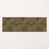 黒と金ゴールドギリシャ鍵パターンヨガマット ヨガマット (正面(横))