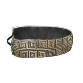 黒と金ゴールドギリシャ鍵パターン アスレチックヘッドバンド (左)