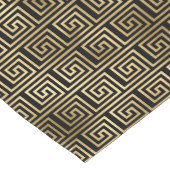 黒と金ゴールドギリシャ鍵パターン ショートテーブルランナー (コーナー)