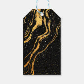 黒と金ゴールドクラシック結婚の ギフトタグ (裏面)